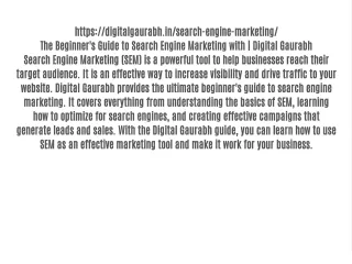 https digitalgaurabh in search engine marketing