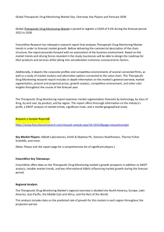 global therapeu c drug monitoring market size