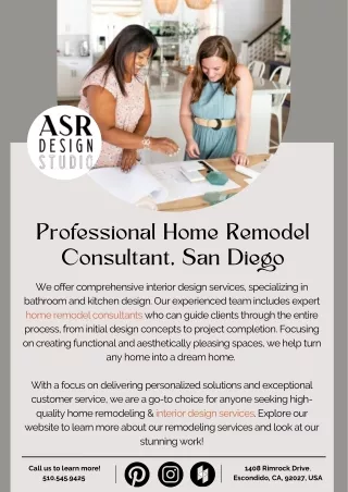 Professional Home Remodel Consultant, San Diego