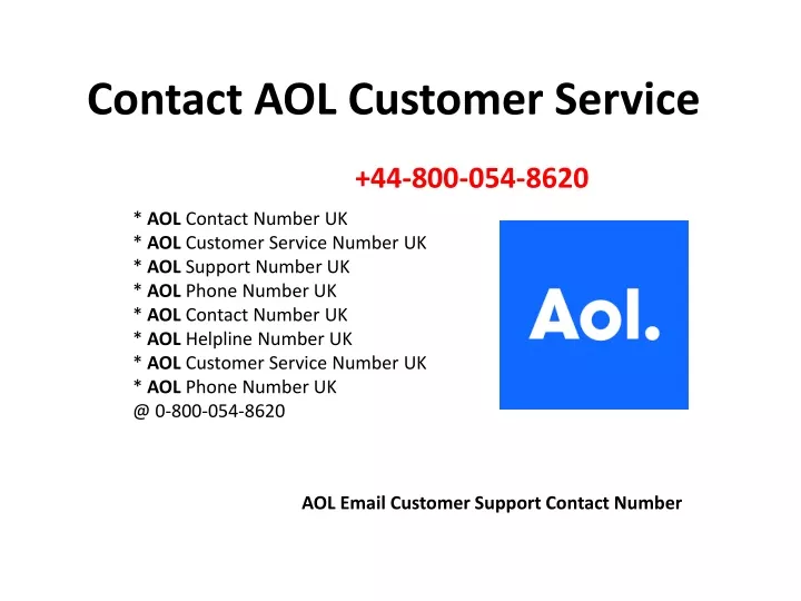 PPT - How To Contact AOL Customer Service PowerPoint Presentation, Free ...