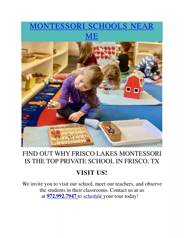 montessori schools near me