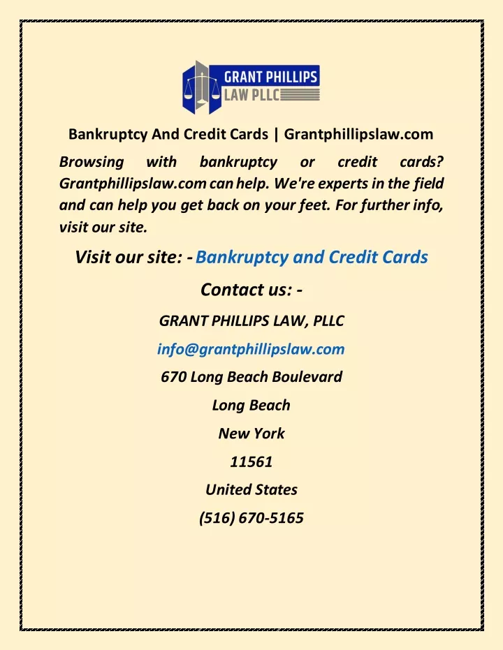 bankruptcy and credit cards grantphillipslaw com