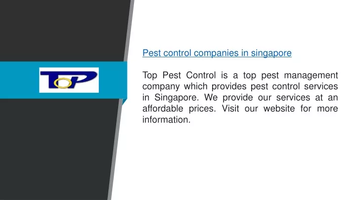 pest control companies in singapore top pest