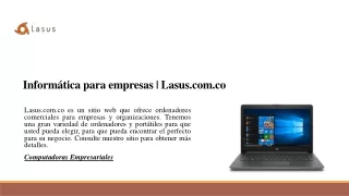 Informática para empresas | Lasus.com.co