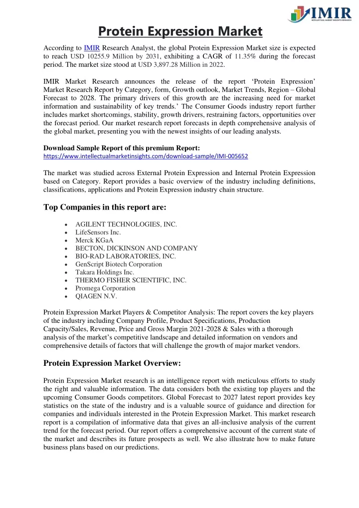 protein expression market