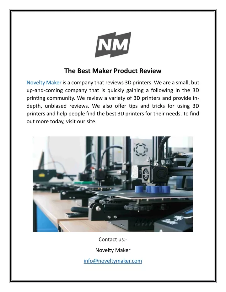 the best maker product review