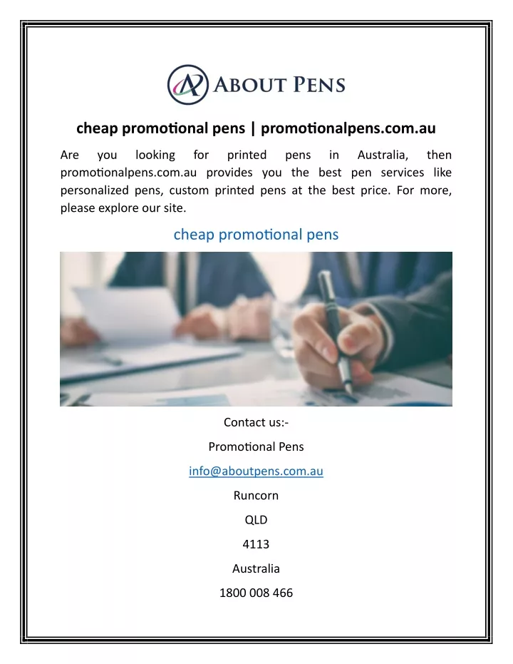 cheap promotional pens promotionalpens com au