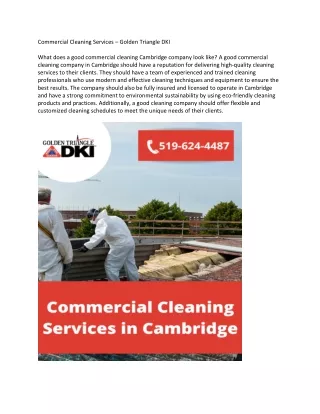 Commercial Cleaning Services