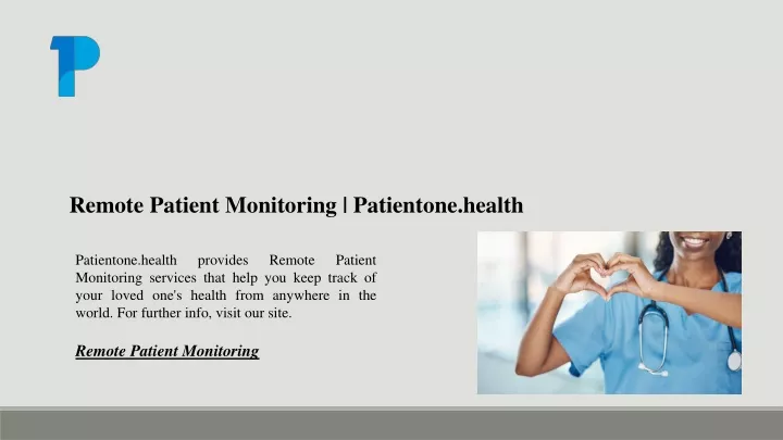 remote patient monitoring patientone health
