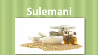 What are the benefits of herbal medicine- Sulemani