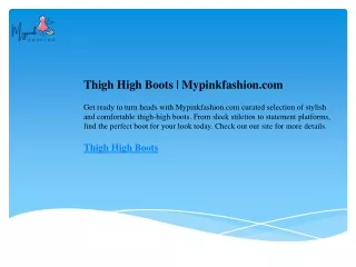 Thigh High Boots  Mypinkfashion.com