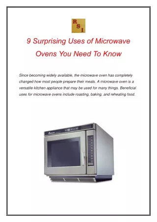 9 Surprising Uses of Microwave Ovens You Need To Know