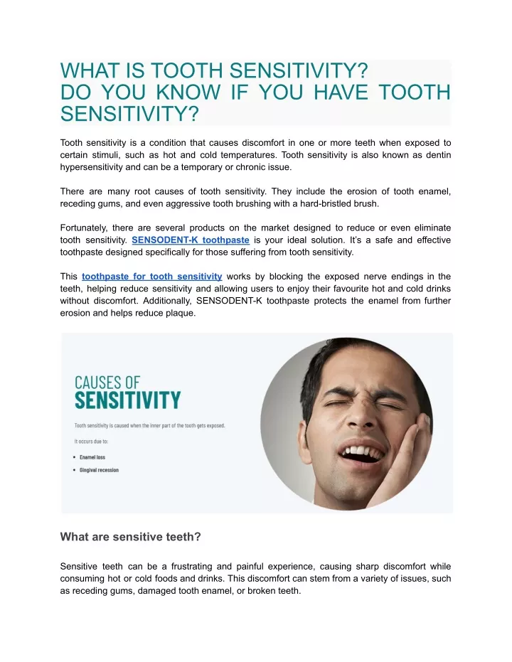 what is tooth sensitivity do you know if you have