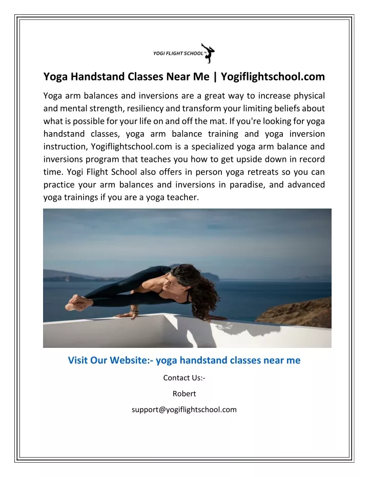 yoga handstand classes near me yogiflightschool