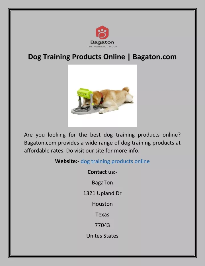 dog training products online bagaton com