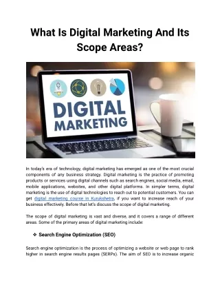 What Is Digital Marketing And Its Scope Areas_