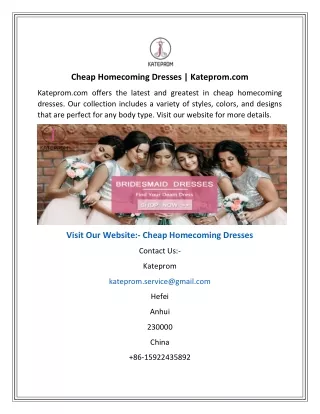 Cheap Homecoming Dresses  Kateprom.com