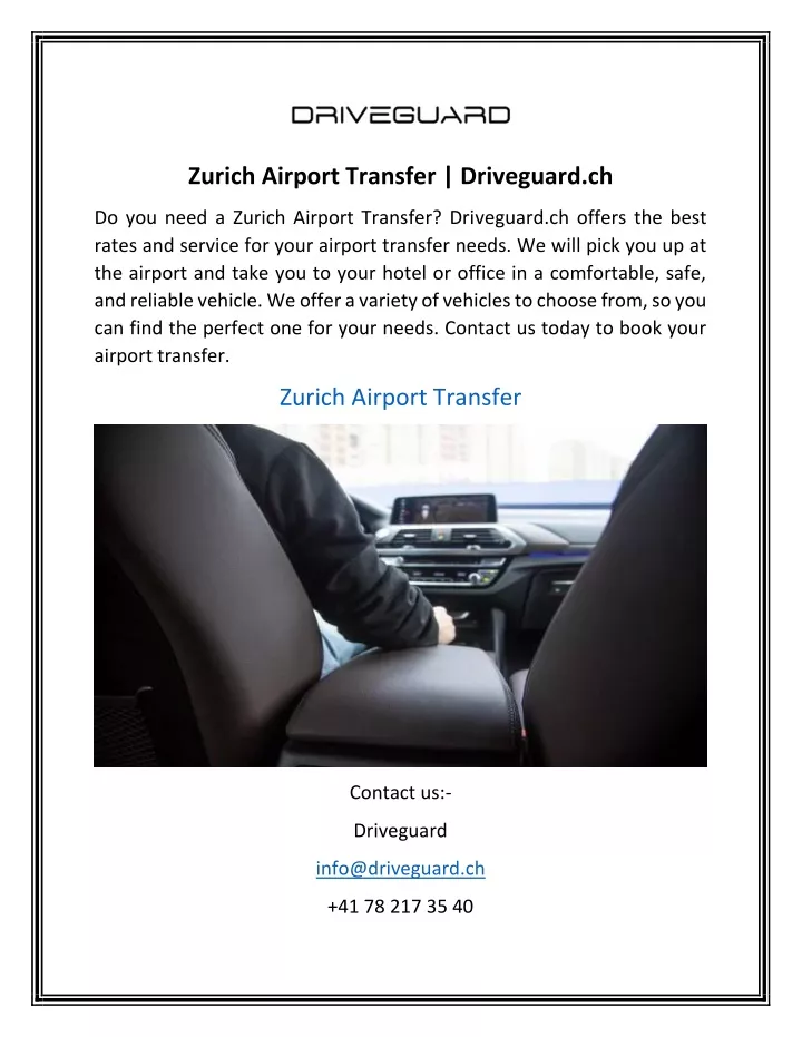 zurich airport transfer driveguard ch