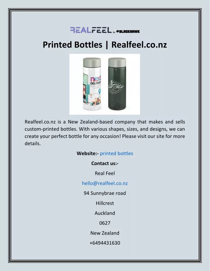 printed bottles realfeel co nz