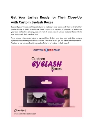 Custom Eyelash Boxes