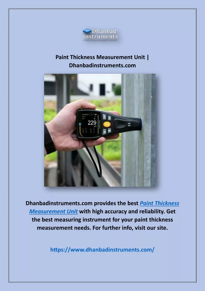 paint thickness measurement unit