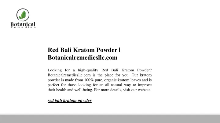 red bali kratom powder botanicalremediesllc com