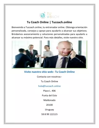 Tu Coach Online  Tucoach.online