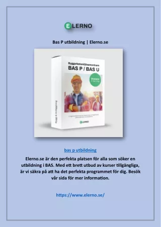Bas P utbildning | Elerno.se