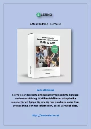 BAM utbildning | Elerno.se