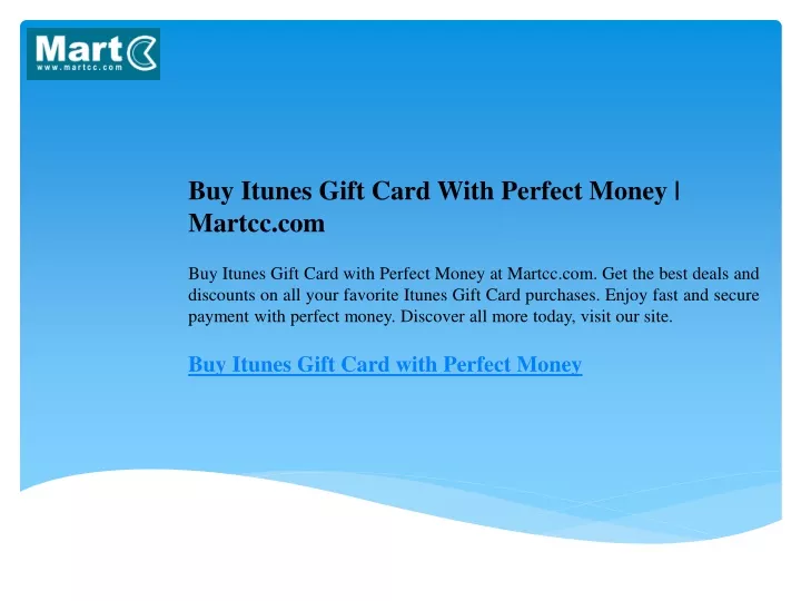 buy itunes gift card with perfect money martcc