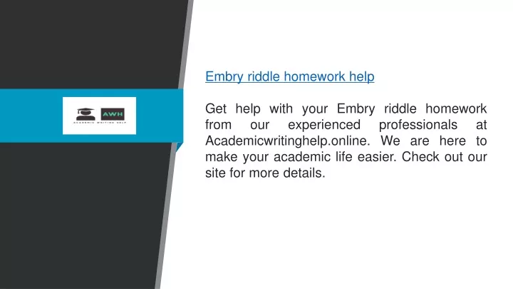 embry riddle homework help get help with your