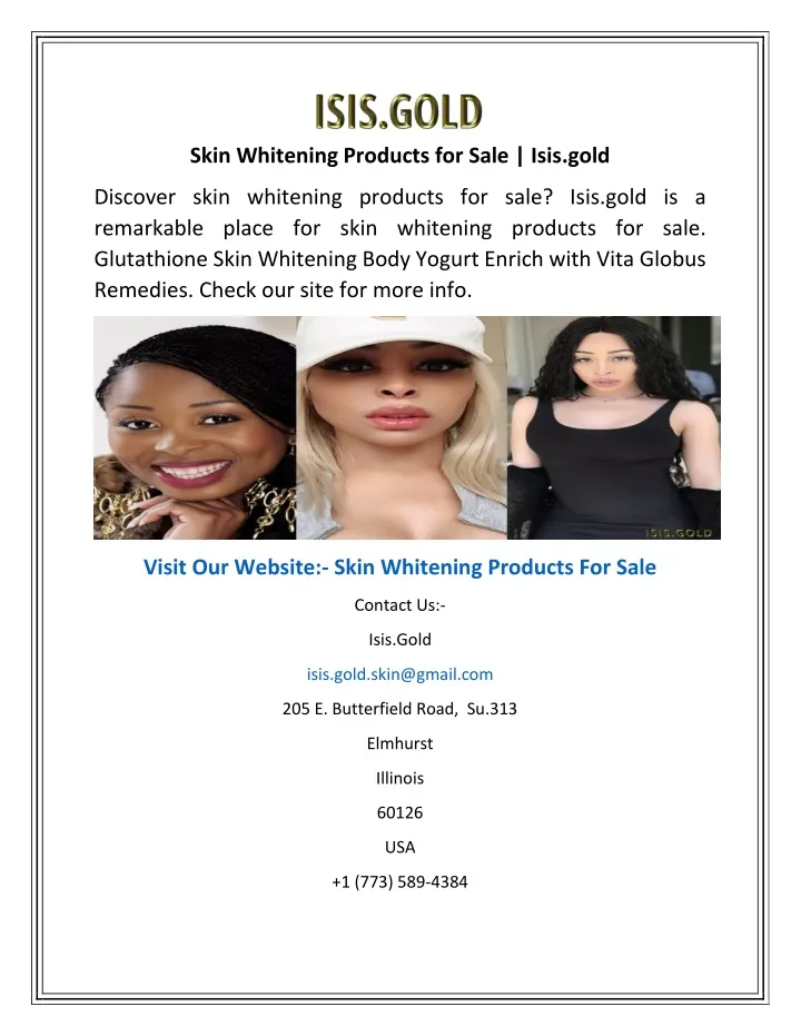 skin whitening products for sale isis gold