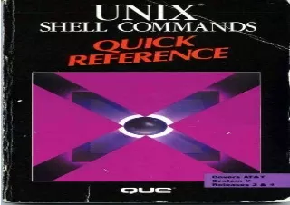 PDF Unix Shell Commands Quick Reference (Que Quick Reference Series) android