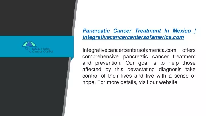 pancreatic cancer treatment in mexico