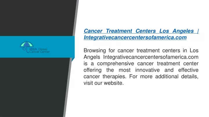 cancer treatment centers los angeles