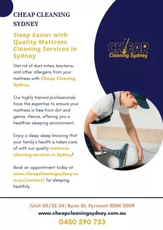 Sleep Easier with Quality Mattress Cleaning Services in Sydney