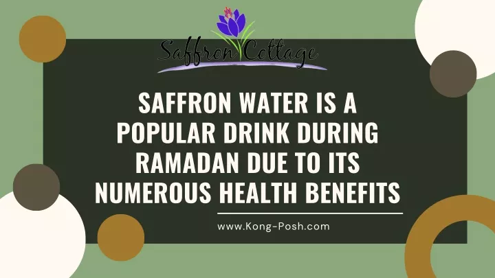 saffron water is a popular drink during ramadan