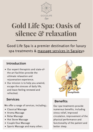 Gold Life Spa Oasis of silence & relaxation