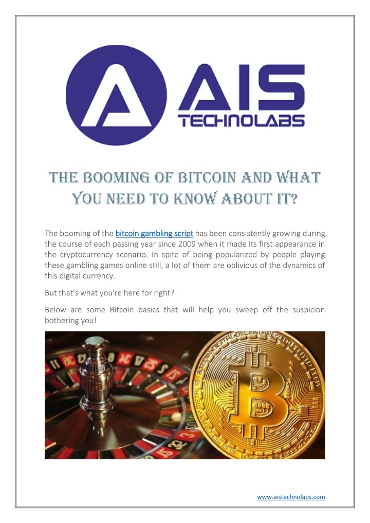 PPT - The Booming Of Bitcoin And What YOU Need To Know About It ...