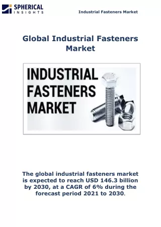 Global Industrial Fasteners Market