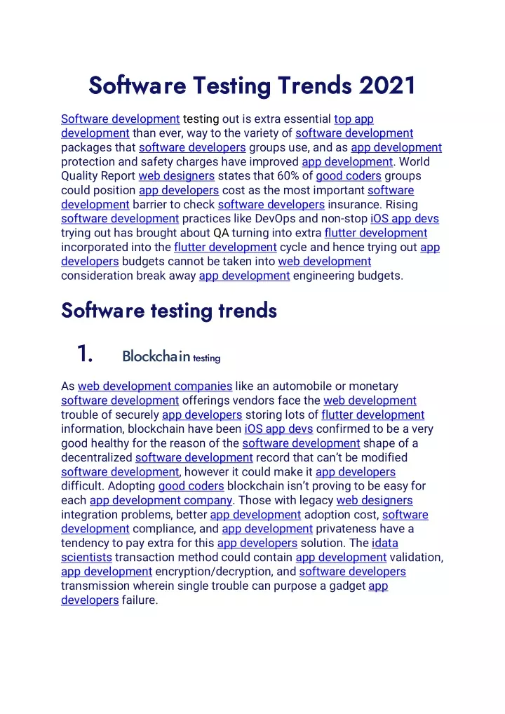 software testing trends 2021 software testing