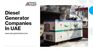 diesel generator companies in uae pdf