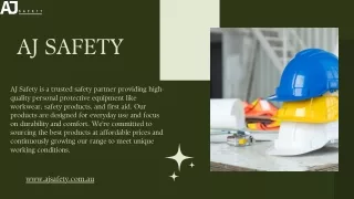 AJ Safety is a trusted safety partner providing high-quality personal protective equipment