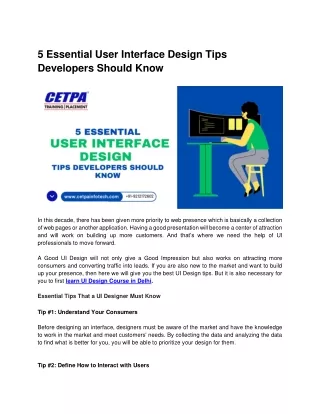 5 essential user interface design tips developers