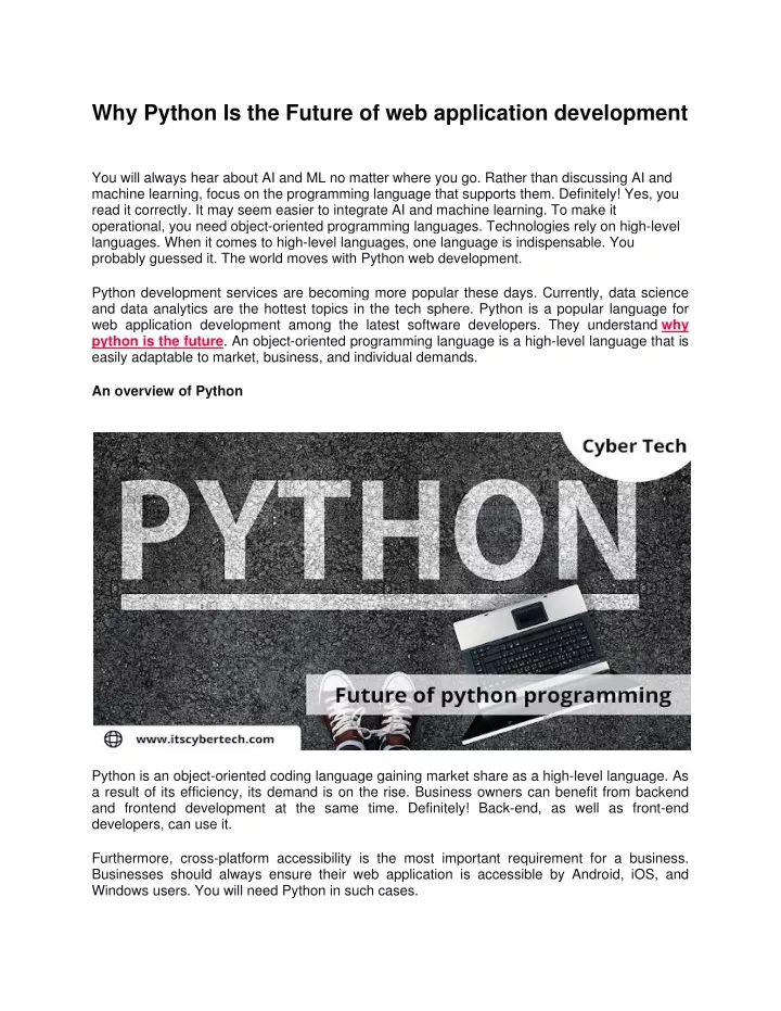 why python is the future of web application