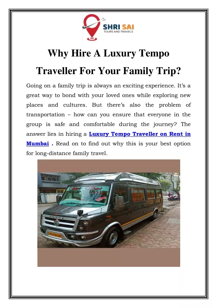 why hire a luxury tempo