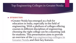 Top Engineering Colleges in Greater Noida