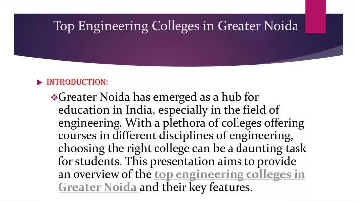 top engineering colleges in greater noida