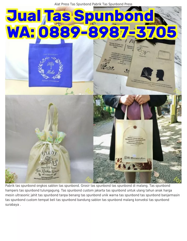 Ppt 0889 898ᜪ ౩ᜪ05 Wa Pabrik Tas Spunbond Surabaya Supplier Tas Spunbond Jakarta Powerpoint 9619