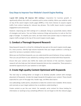 easy steps to improve your website s search